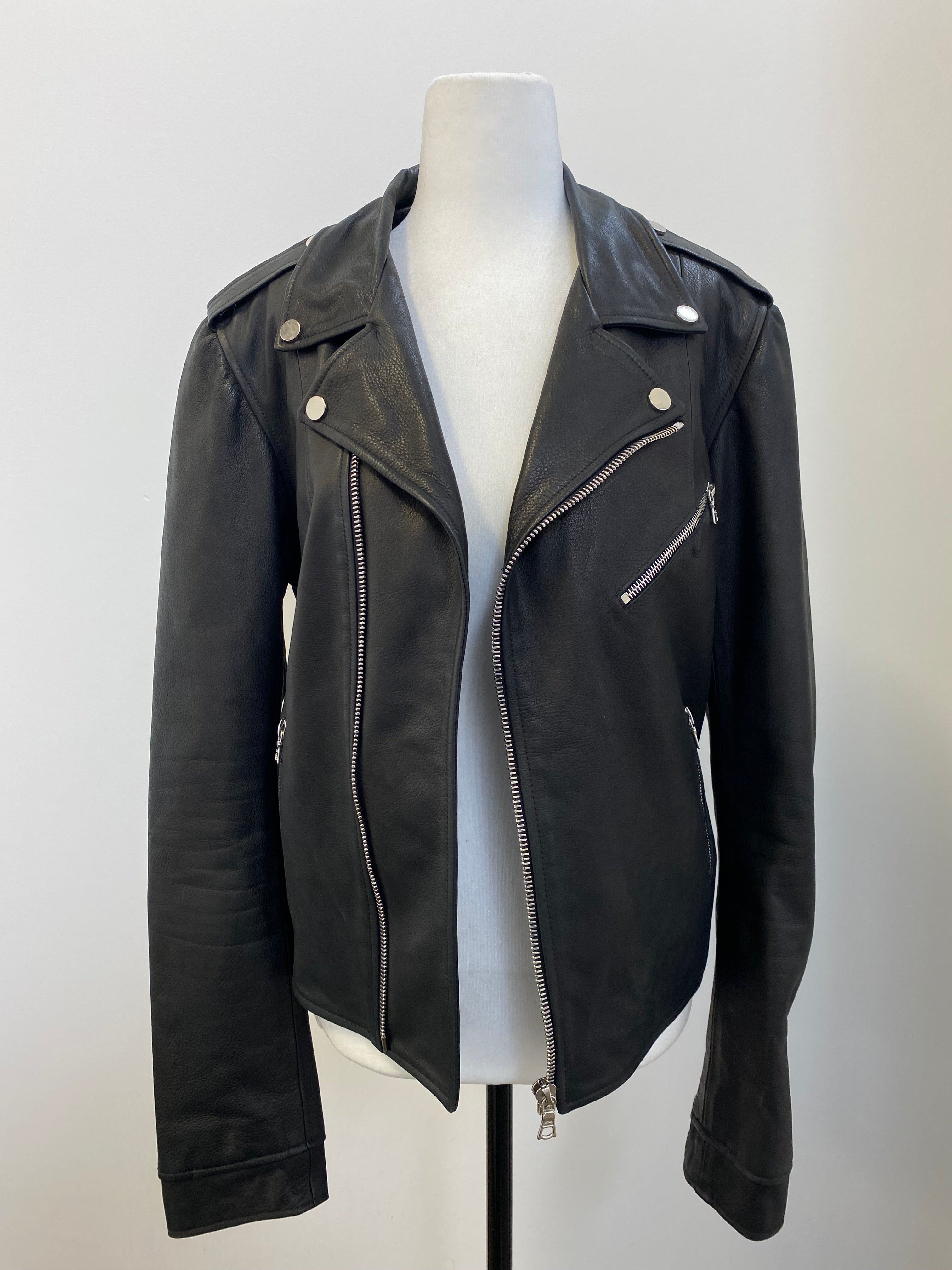 Black X Namesake Gucci-Lined Leather Jacket
