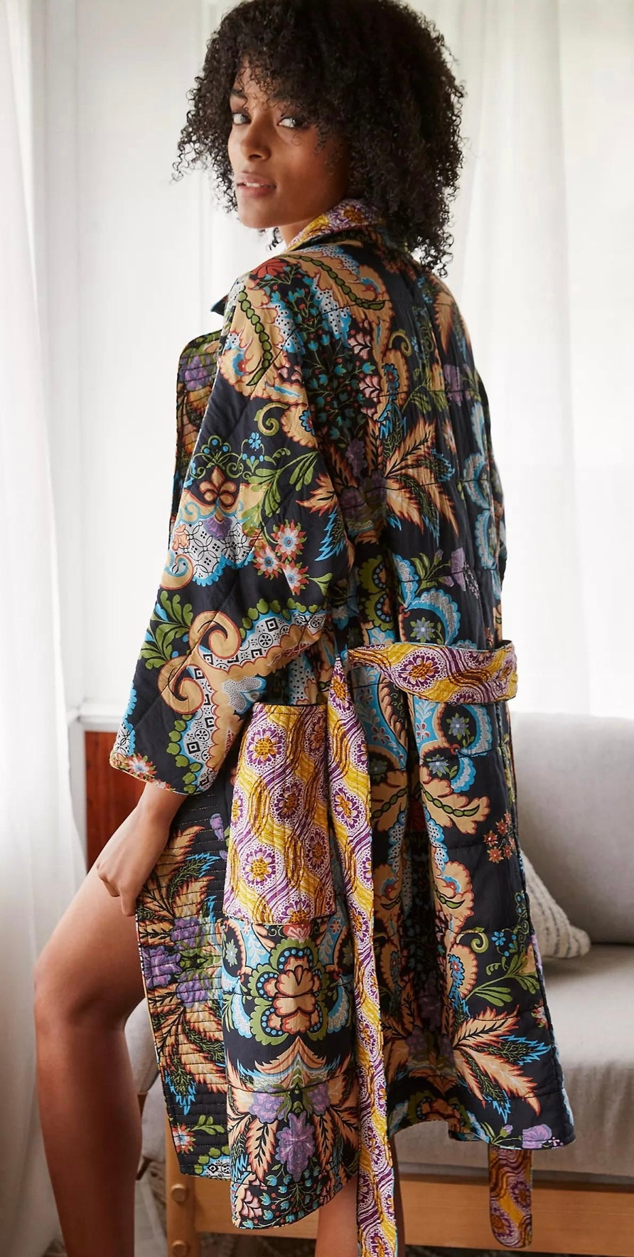 By Anthropologie True PJ Quilted Robe