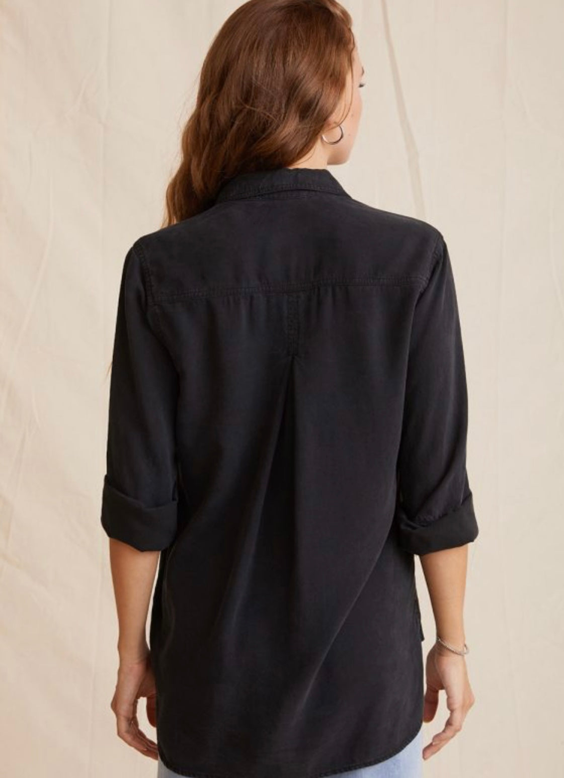 BELLA DAHL - BUTTON-UP SHIRT - BLACK