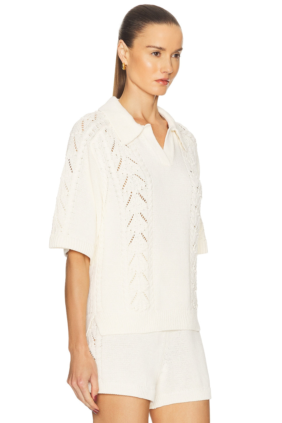 LOULOU STUDIO DE SAISON white collared knit sweater