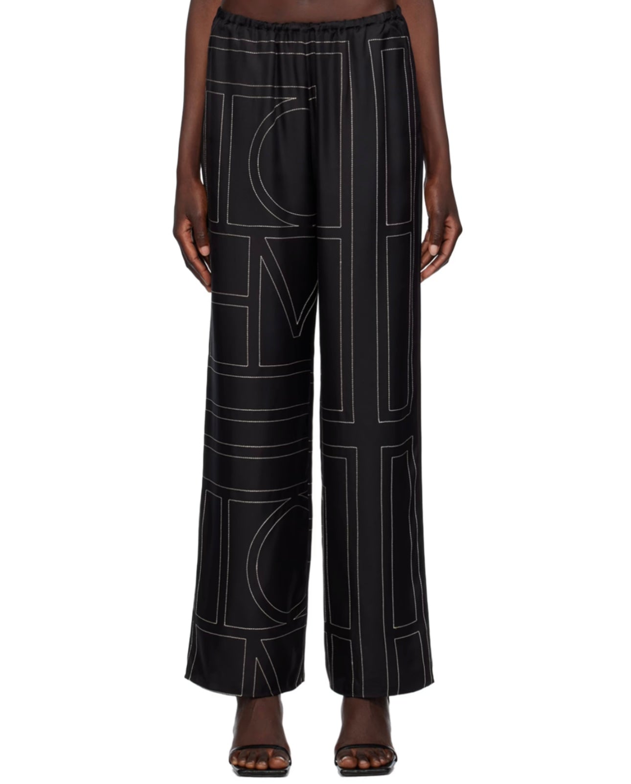 TOTEME
Black Monogram Shirt & Pants (being sold as a set)