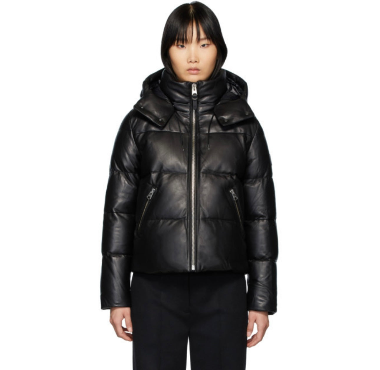Mackage - Black Down and Leather Short Jacket