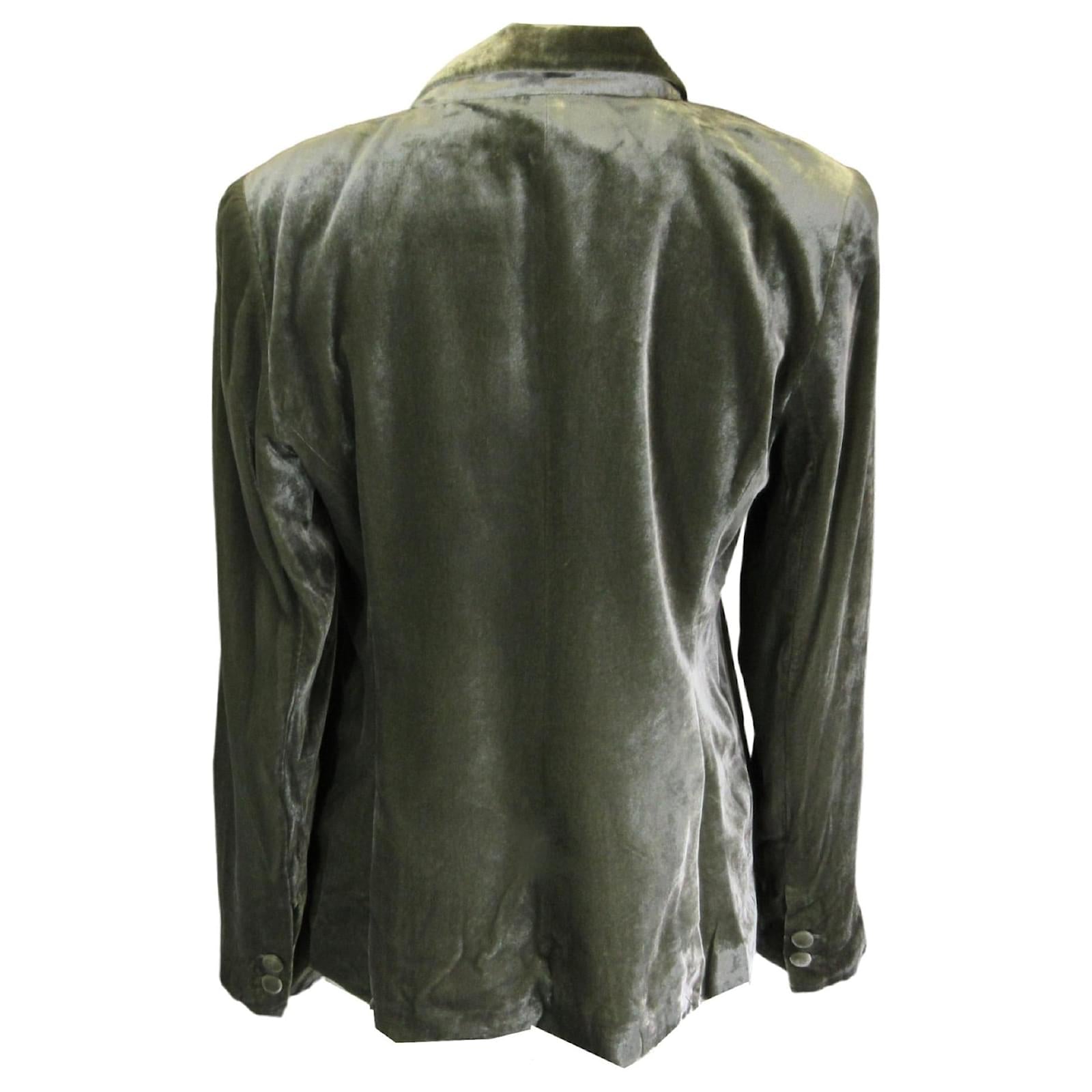 L'AGENCE green velvet blazer