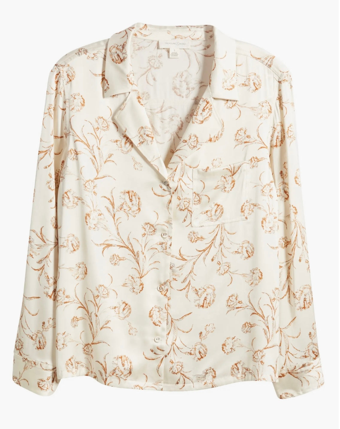 TREASURE & BOND Satin Ivory-Rust Cascade Blooms SET