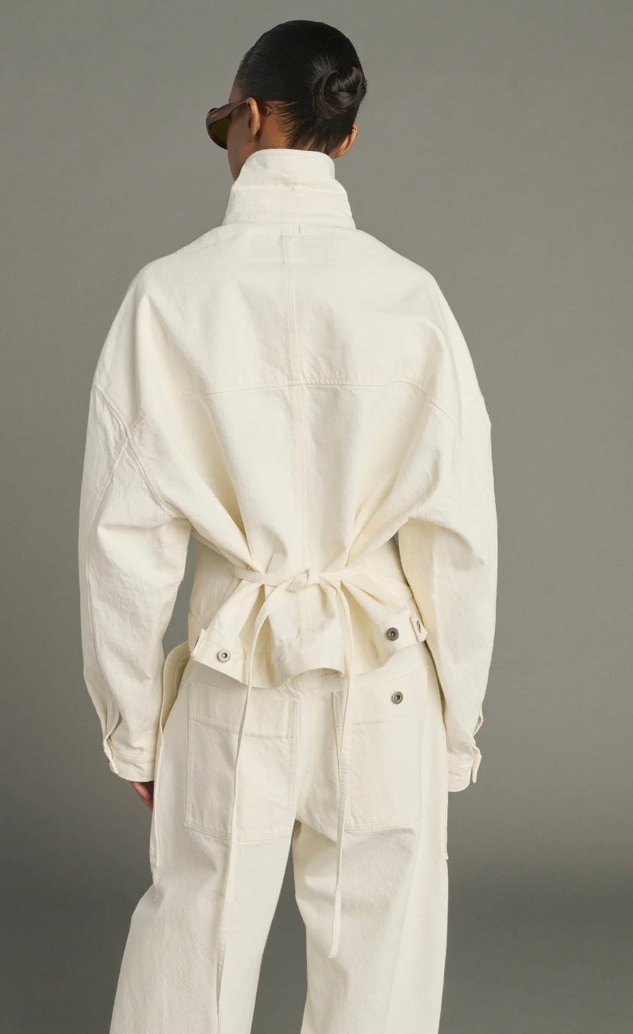 Soeur Denim jacket with belt - Lys