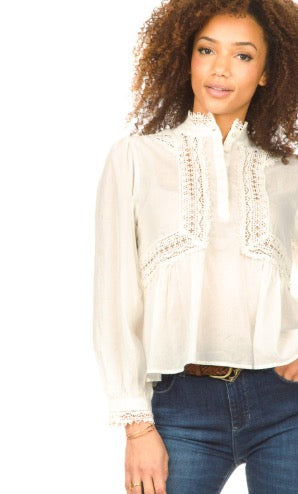 BA&SH Selma blouse in Ivory