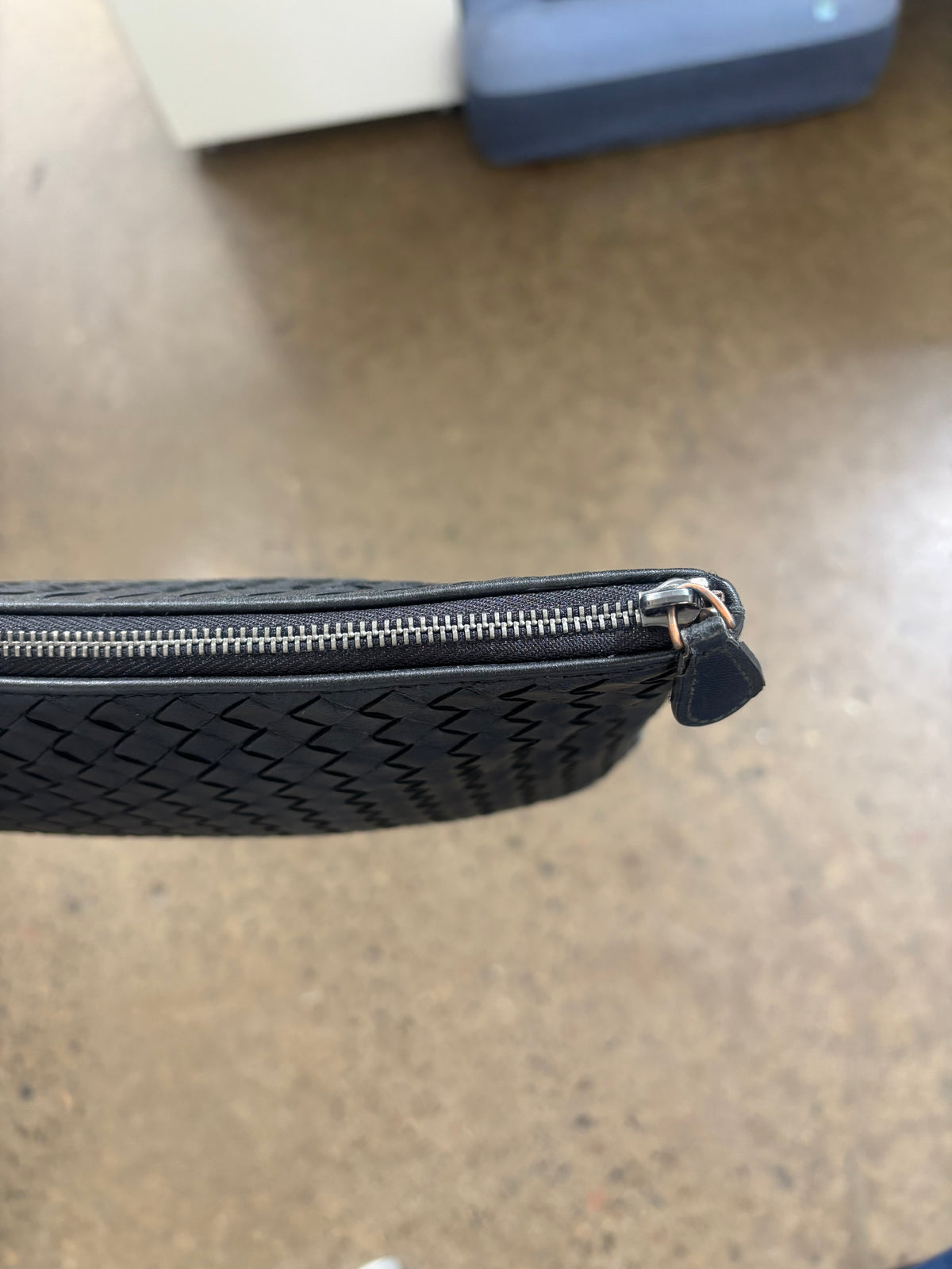 BOTTEGEA VENETA black rectangle Intrecciato pouch, no dust bag