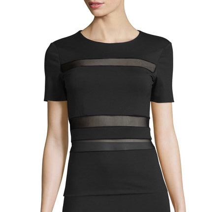 T by Alexander Wang Mesh Stripe Top