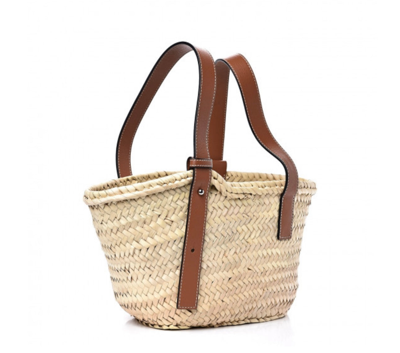 LOEWE
Raffia Small Basket Tote Bag Natural Orange