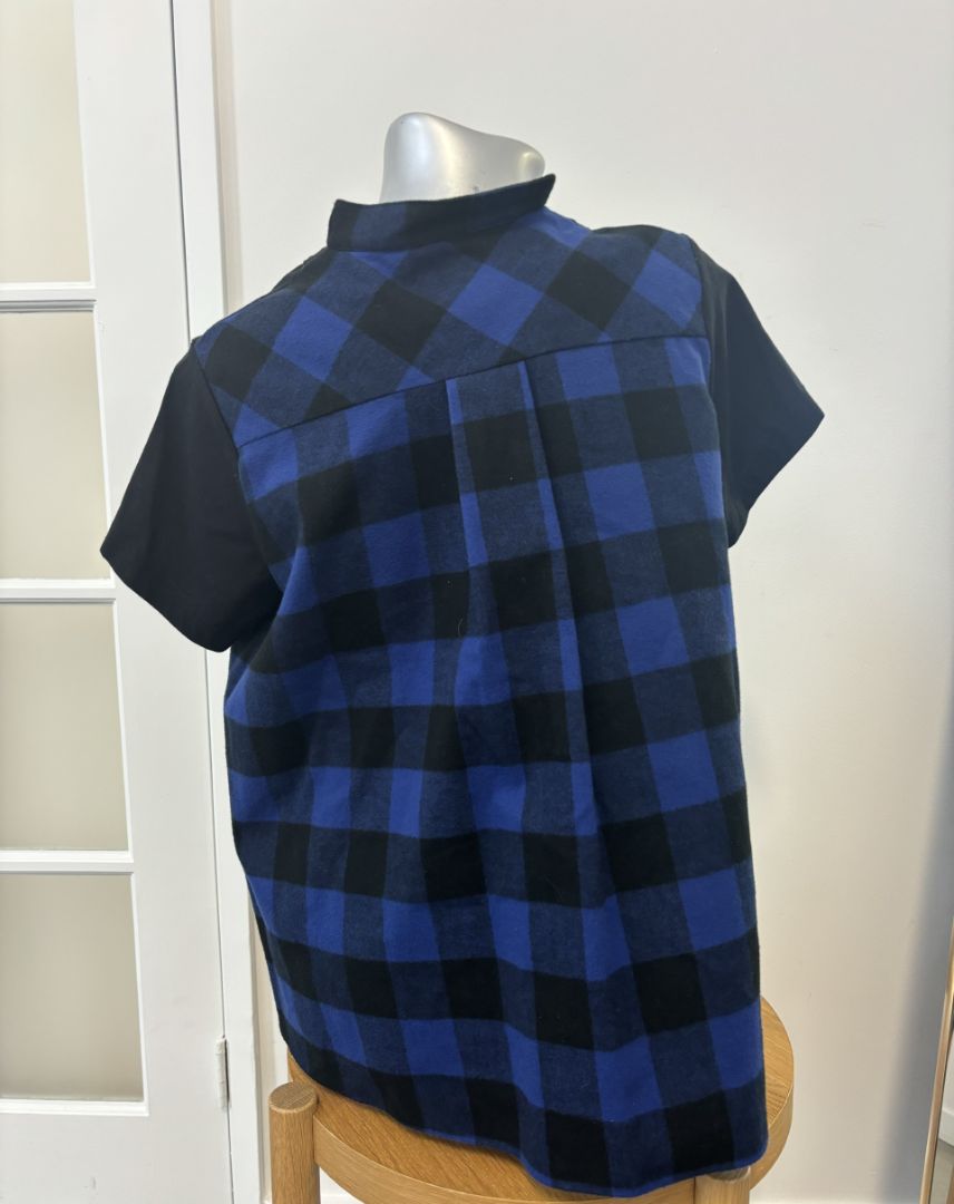 Sacai Tshirt with Plaid Flannel Back