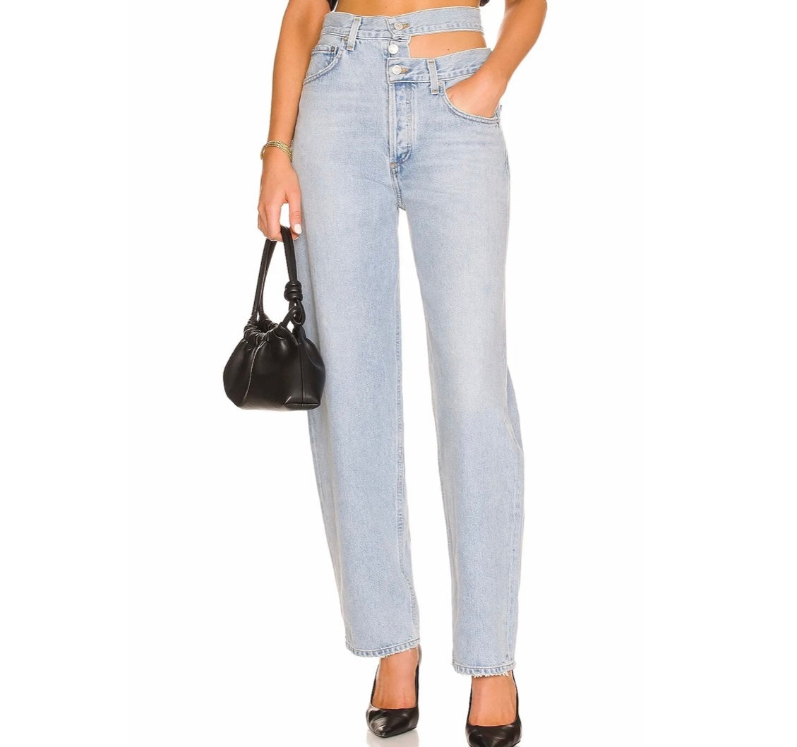 AGOLDE - BROKEN WAISTBAND JEANS