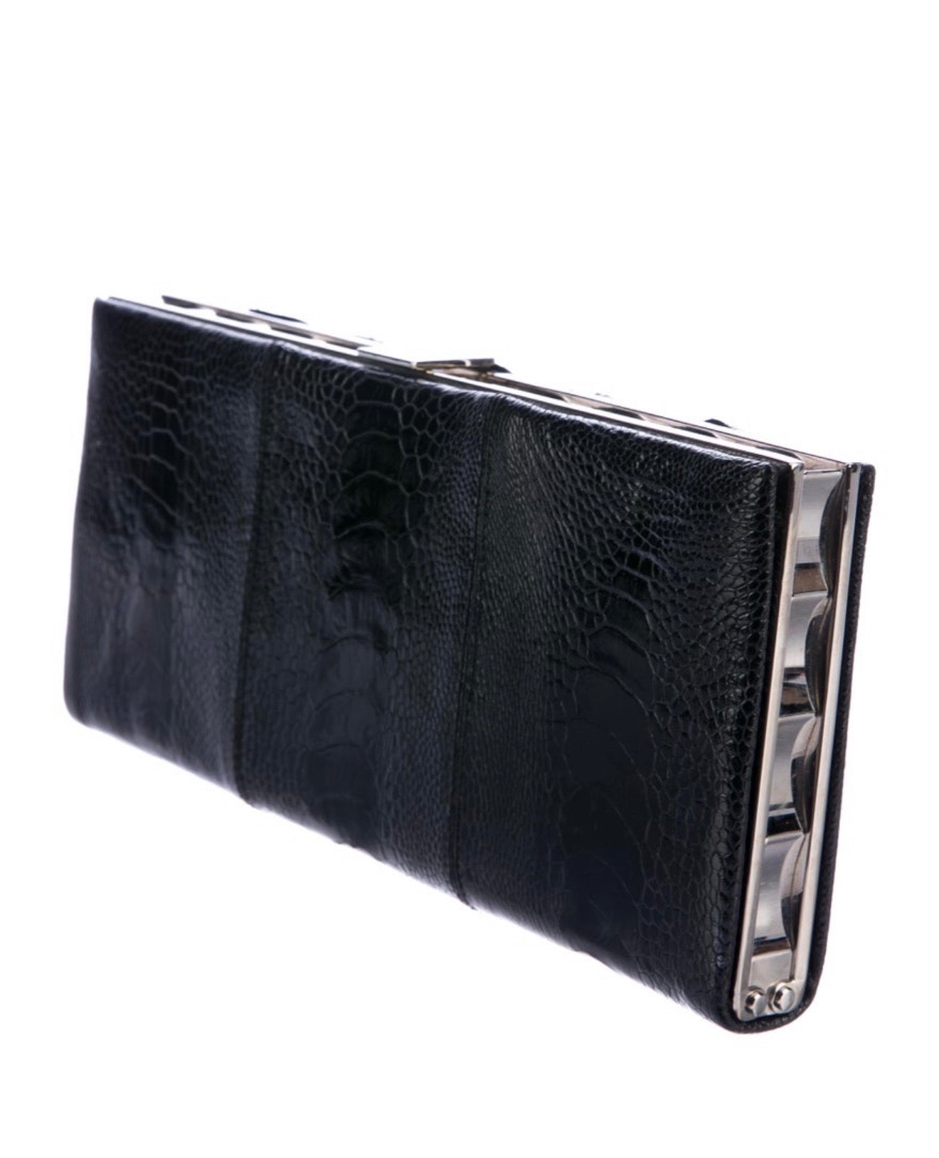 Christian Louboutin rectangular croc clutch/shoulder bag