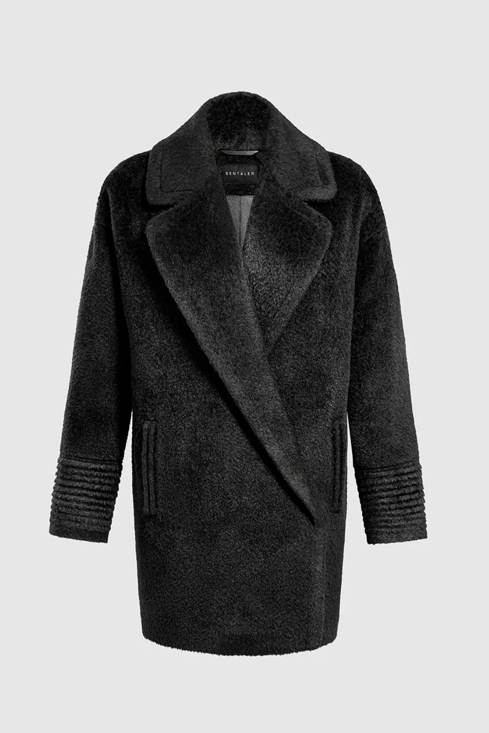 SENTALER - BOUCLÉ ALPACA MID LENGTH OVERSIZED NOTCHED COLLAR COAT
Bouclé Alpaca