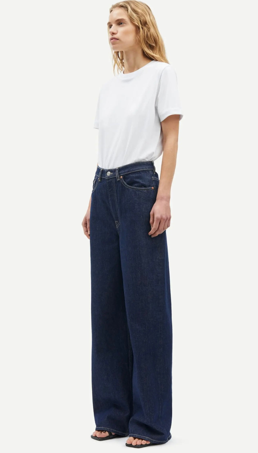 SAMSOE SAMSOE wide leg dark denim