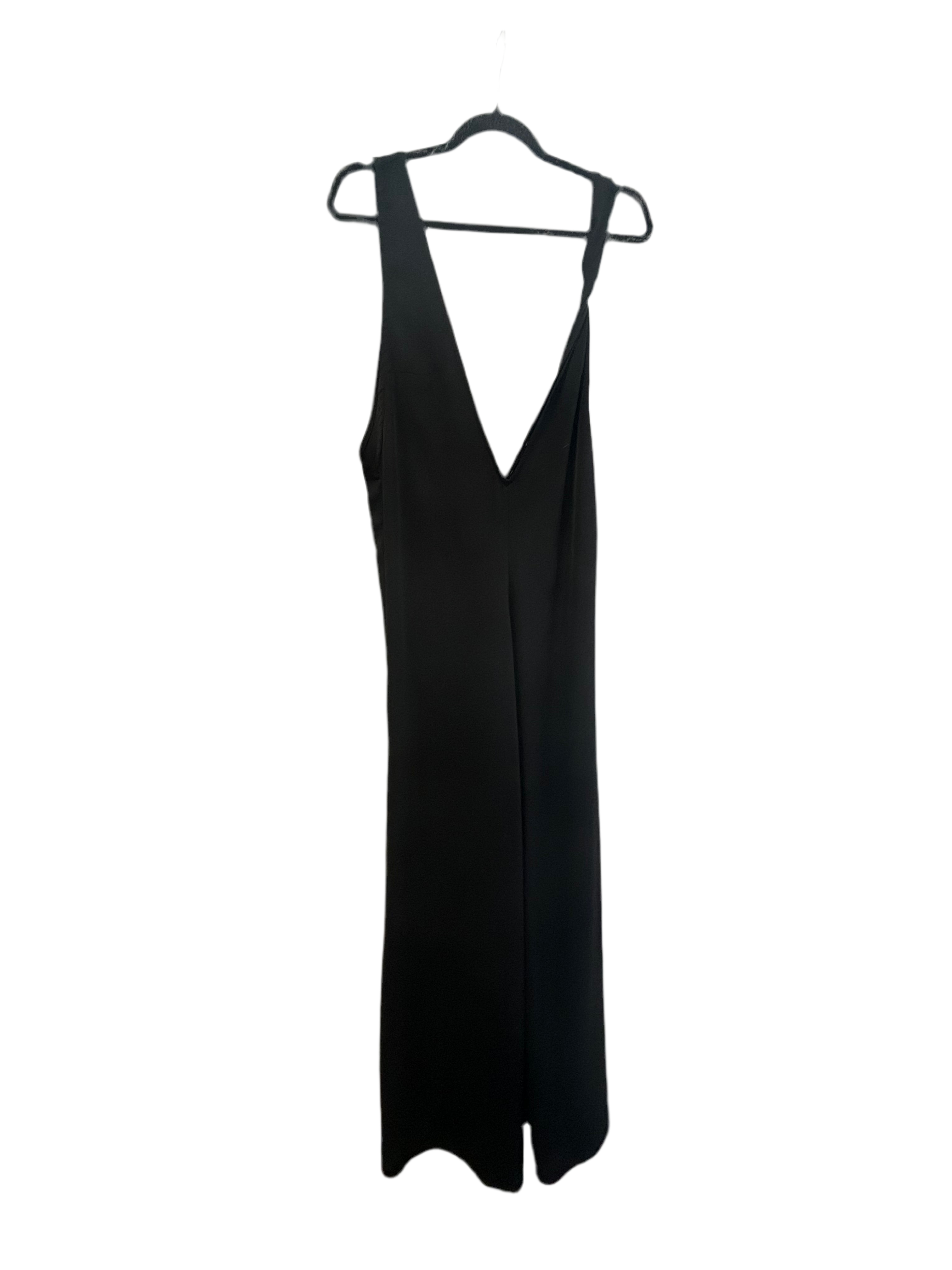 SISSY CHRISTIDOU black silk jumpsuit