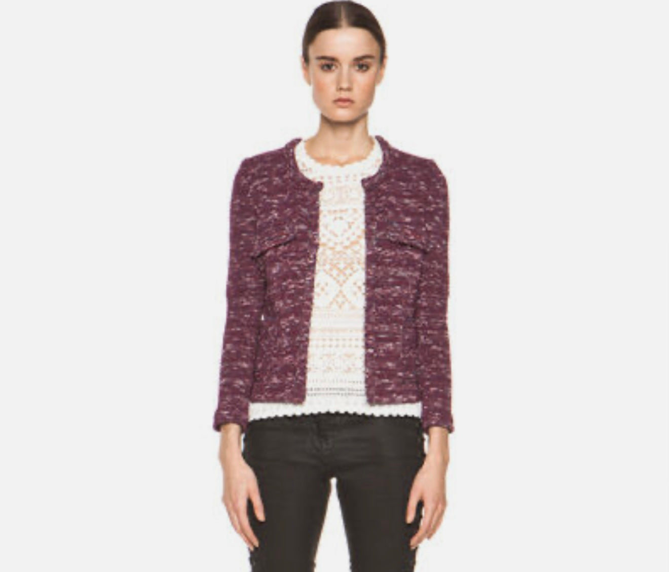 ISABEL MARANT ETOILE blue/red/white knit cardigan style jacket
