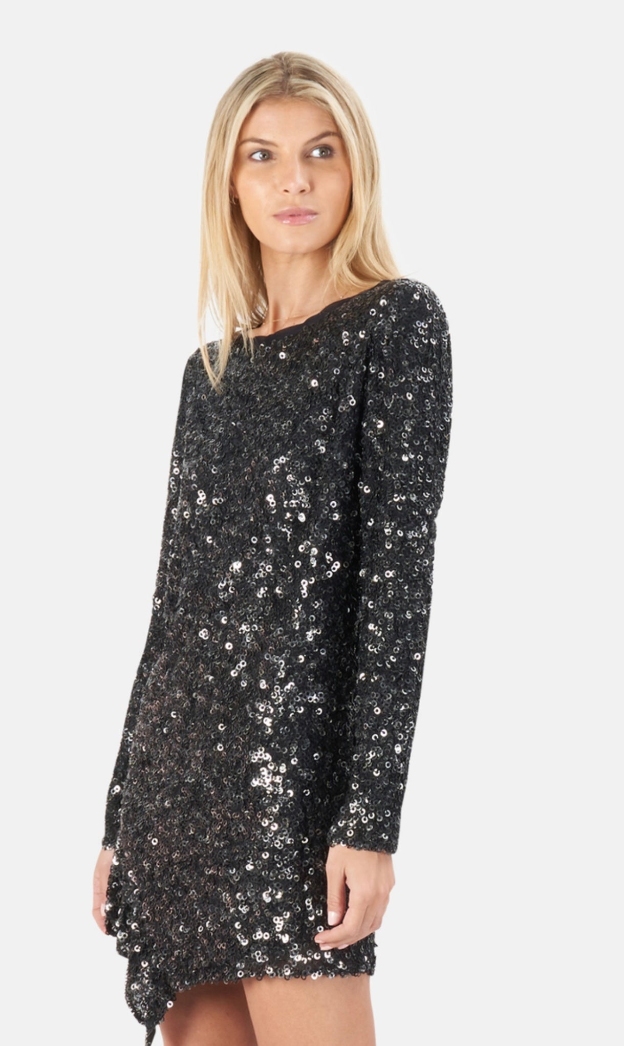 3.1 PHILLIP LIM - LONGSLEEVE SEQUIN SHIFT DRESS
