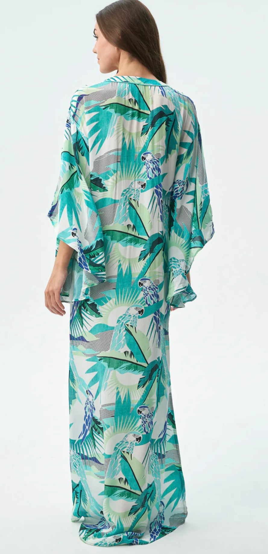 TAJ by SABRINA CRIPPA DELFINA DRESS - TRES MARIAS GREEN, Small