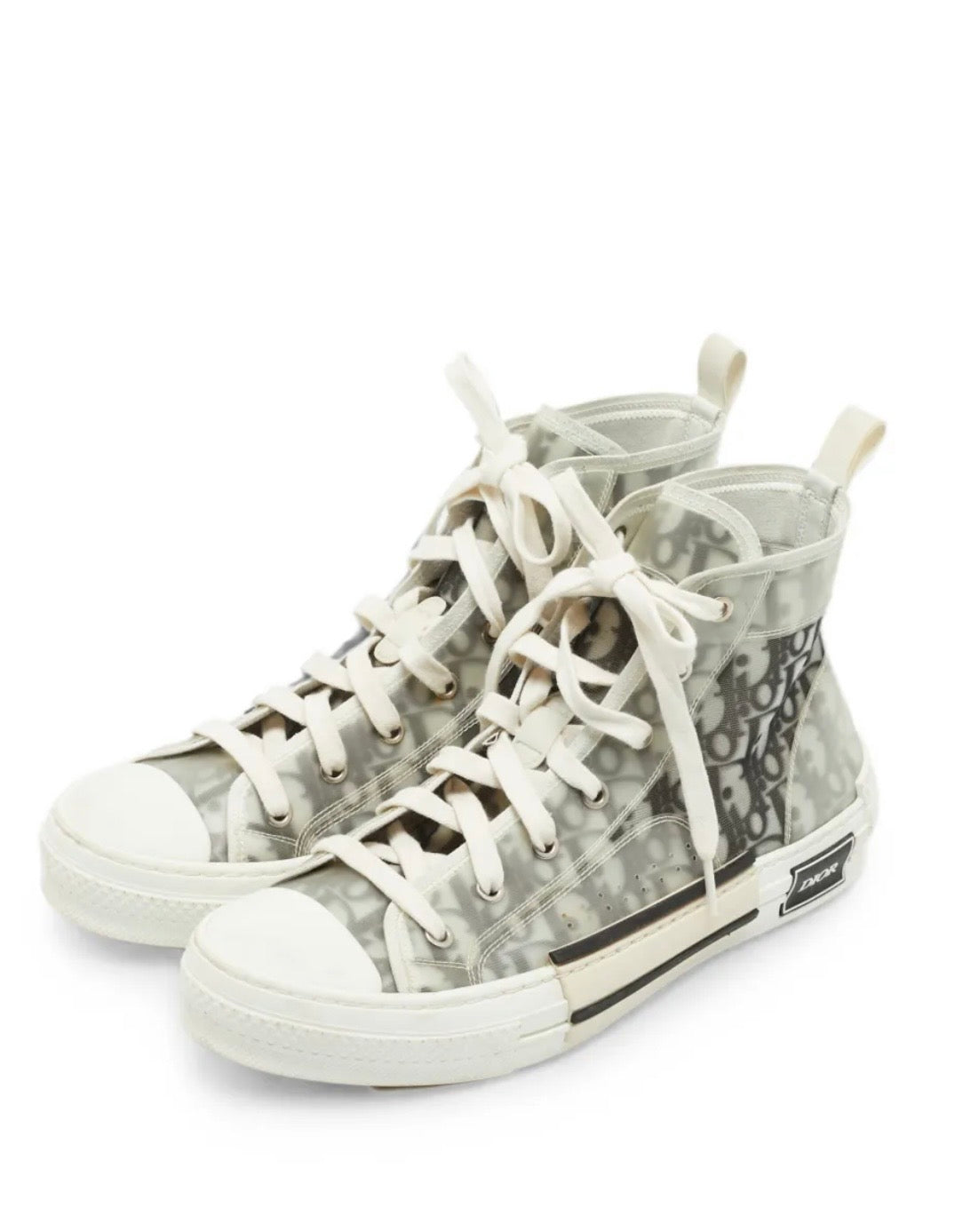 Dior Grey Walk n Dior Signature High Top Sneakers
