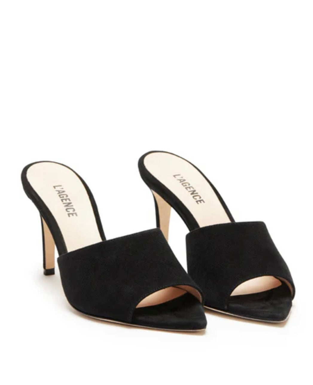 L’AGENCE Lolita V Heeled Mule in Black