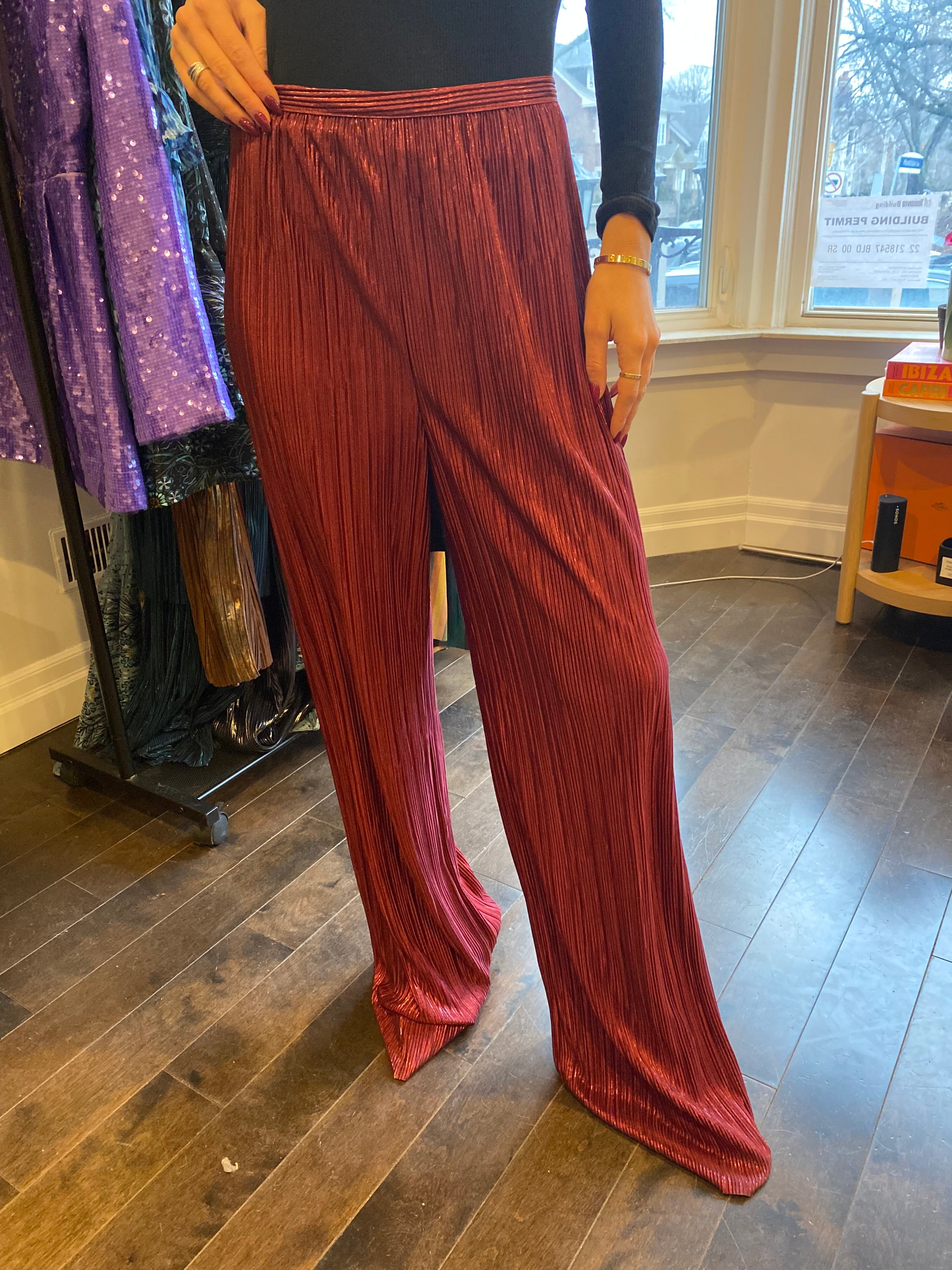 SABINA MUSAYEV burgundy pants