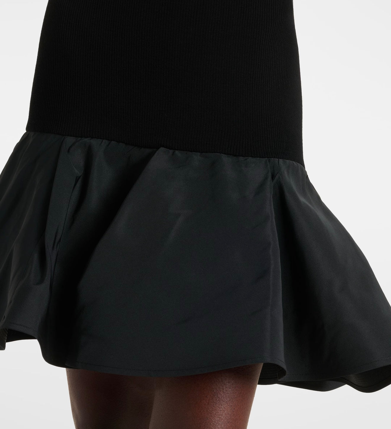 Nina Ricci Peplum Cotton-Blend Midi Dress