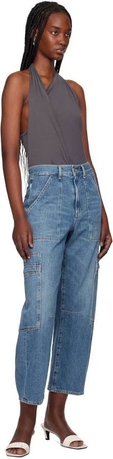 CITIZENS OF HUMANITY Marcelle jean, blue cargo style barrel jean