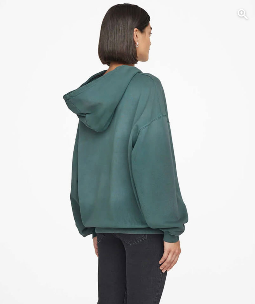 ANINE BING ASH HOODIE EAGLE IN FADED EMERALD GREEN