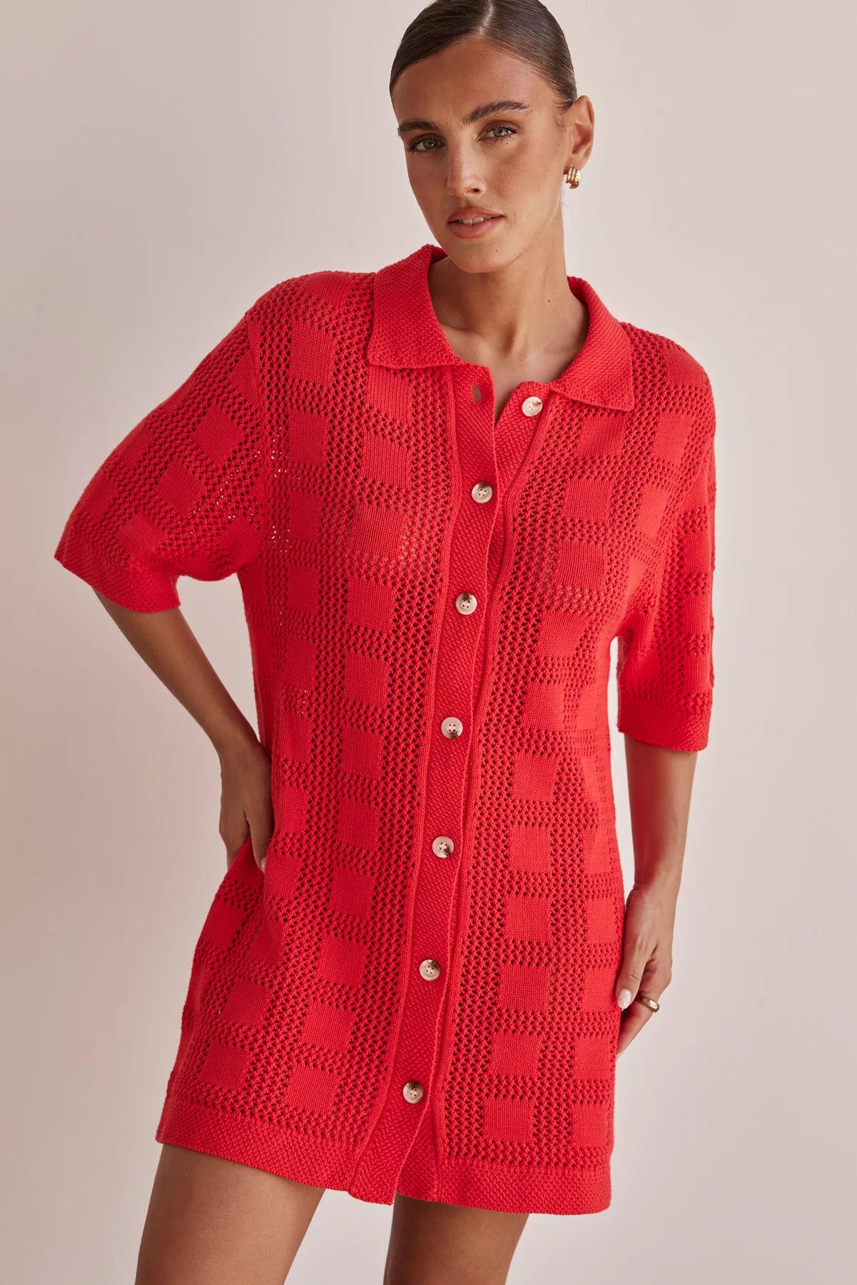 RUNWAY SCOUT NWT red knit dress