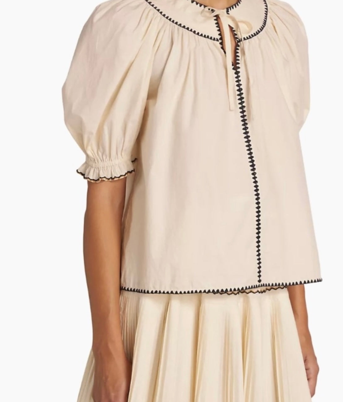 Ulla Johnson - Ruby Cotton Puff Sleeve Top