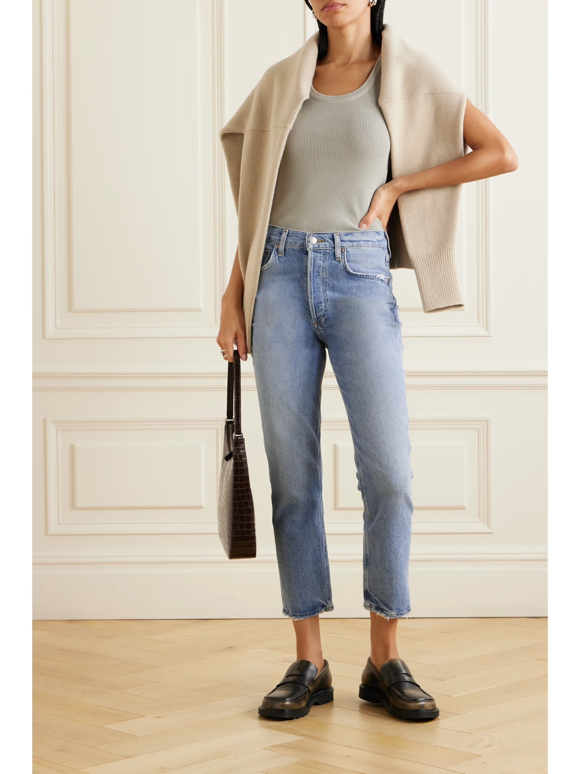 AGOLDE riley crop jeans
