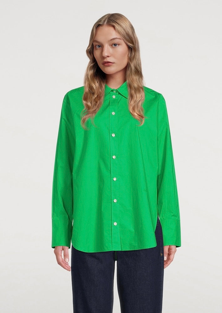 FRAME - oversized poplin button-up shirt