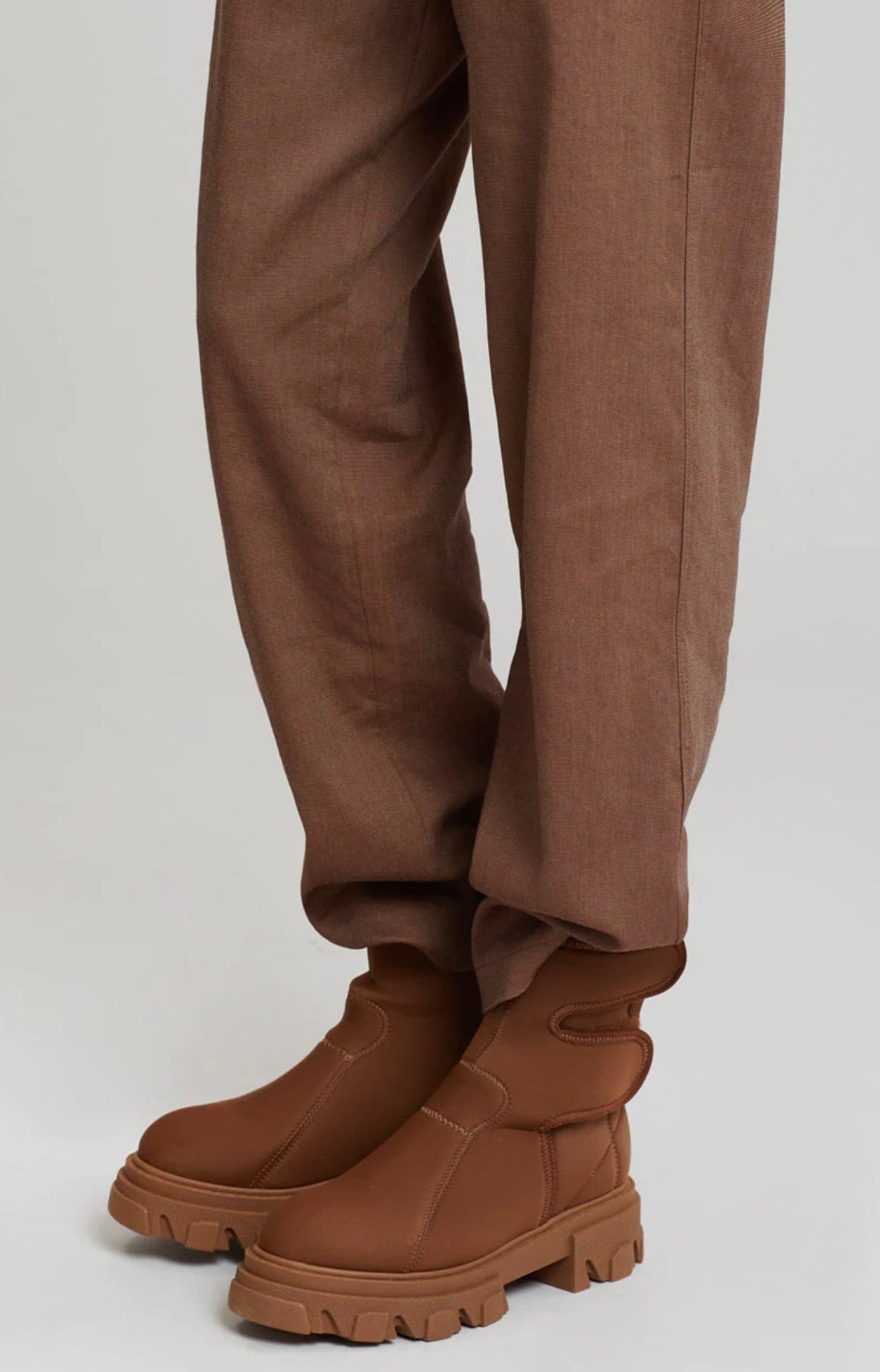 GIA BORGHINI 9 SCUBA BOOTS - BROWN