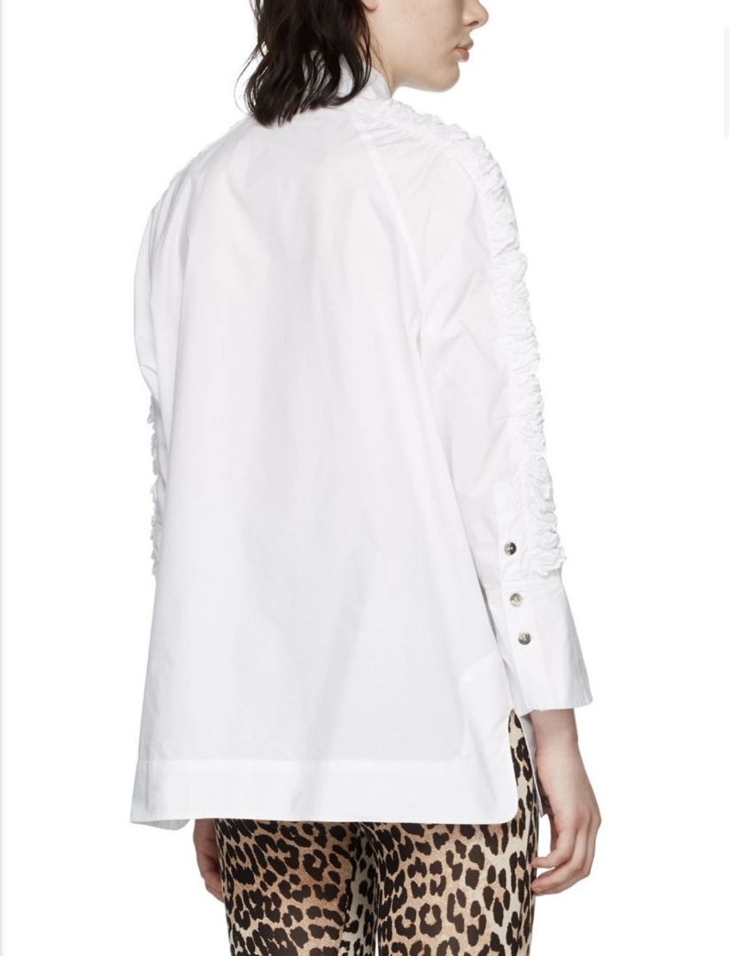 Ganni Blouse with Scrunch Sleeves