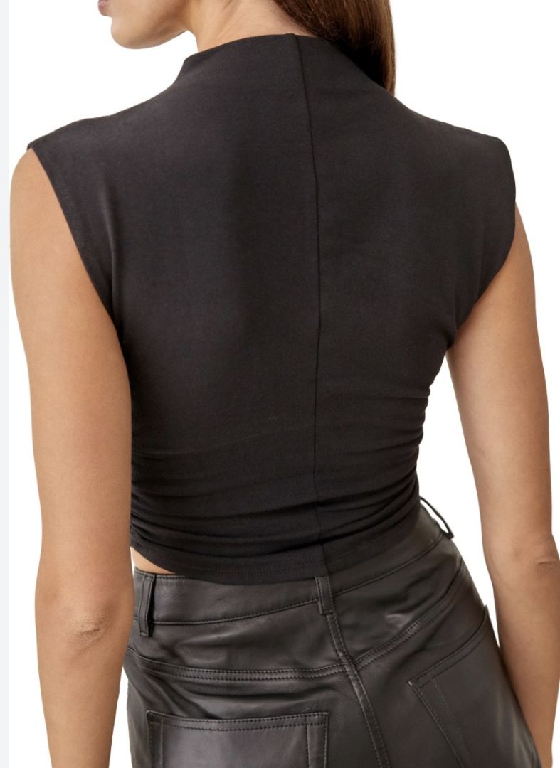 Reformation Lindy Ruched Crop Top