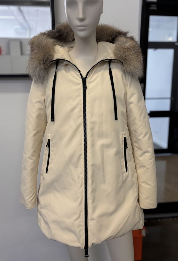 Moncler Midi Winter Coat with Removable Fur