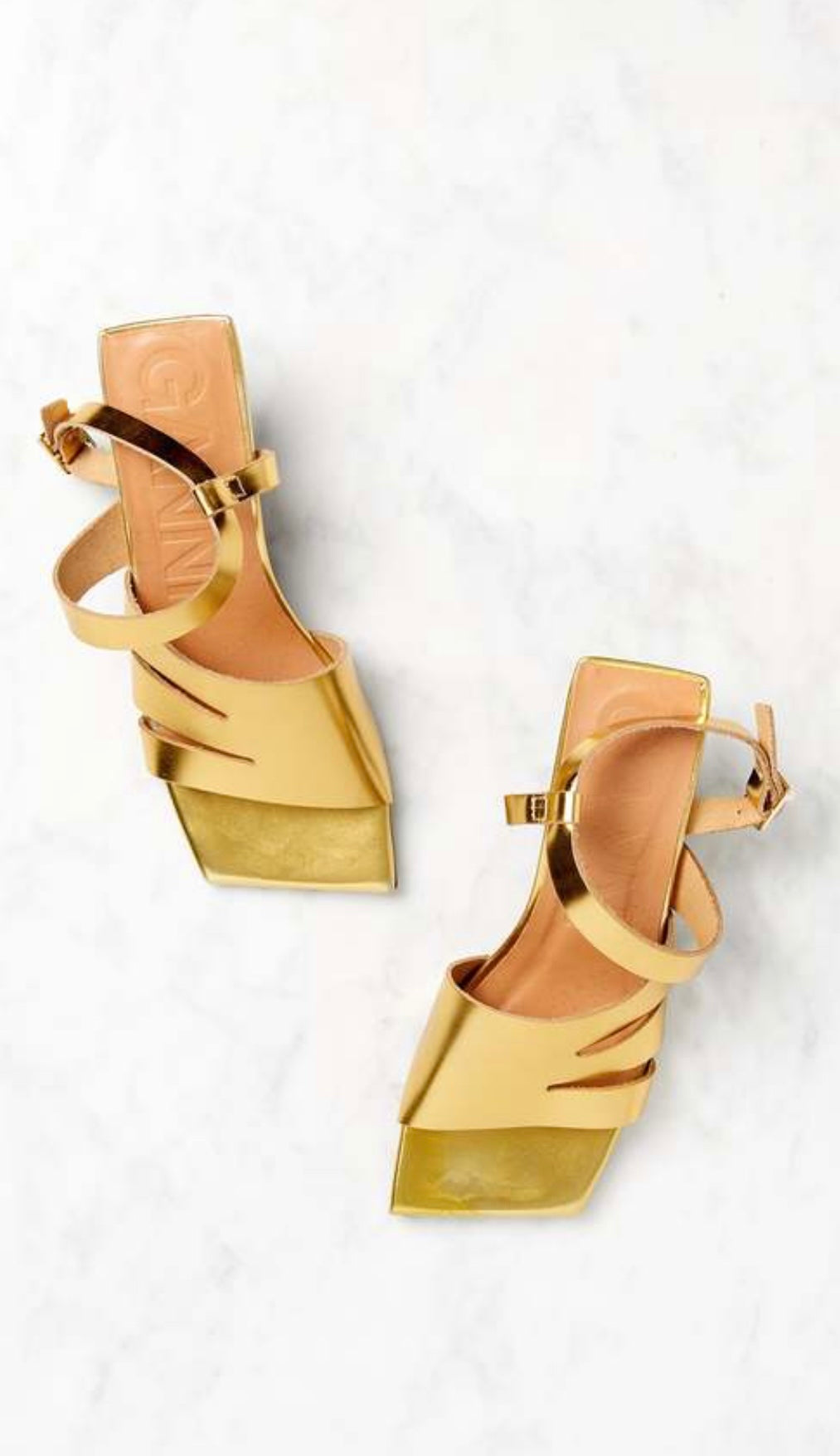 GANNI - Asymmetrical Caged Kitten Heel Sandals