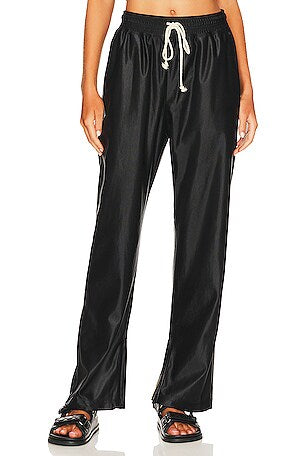 DONNI shiny black pants with zipper