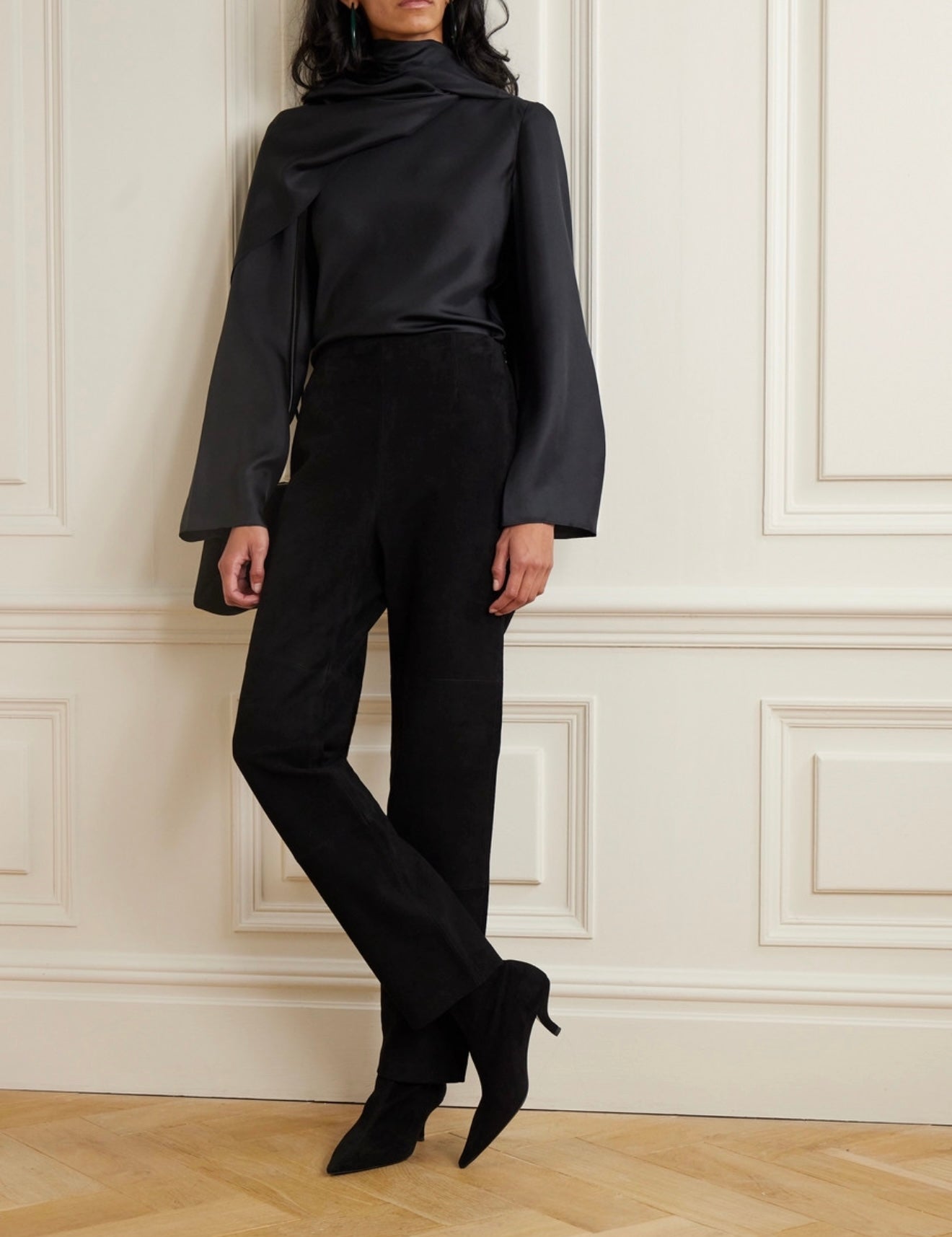 Rohe - Straight-leg Suede Trousers Black