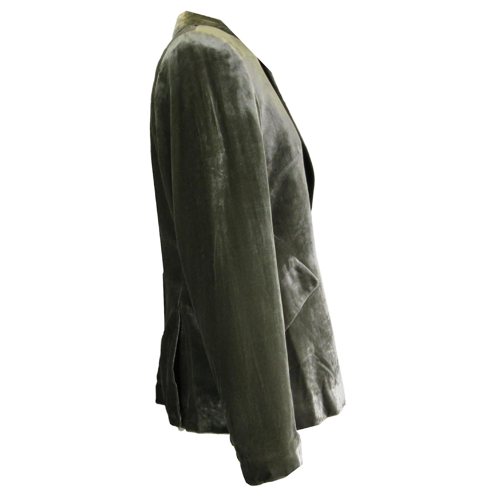 L'AGENCE green velvet blazer