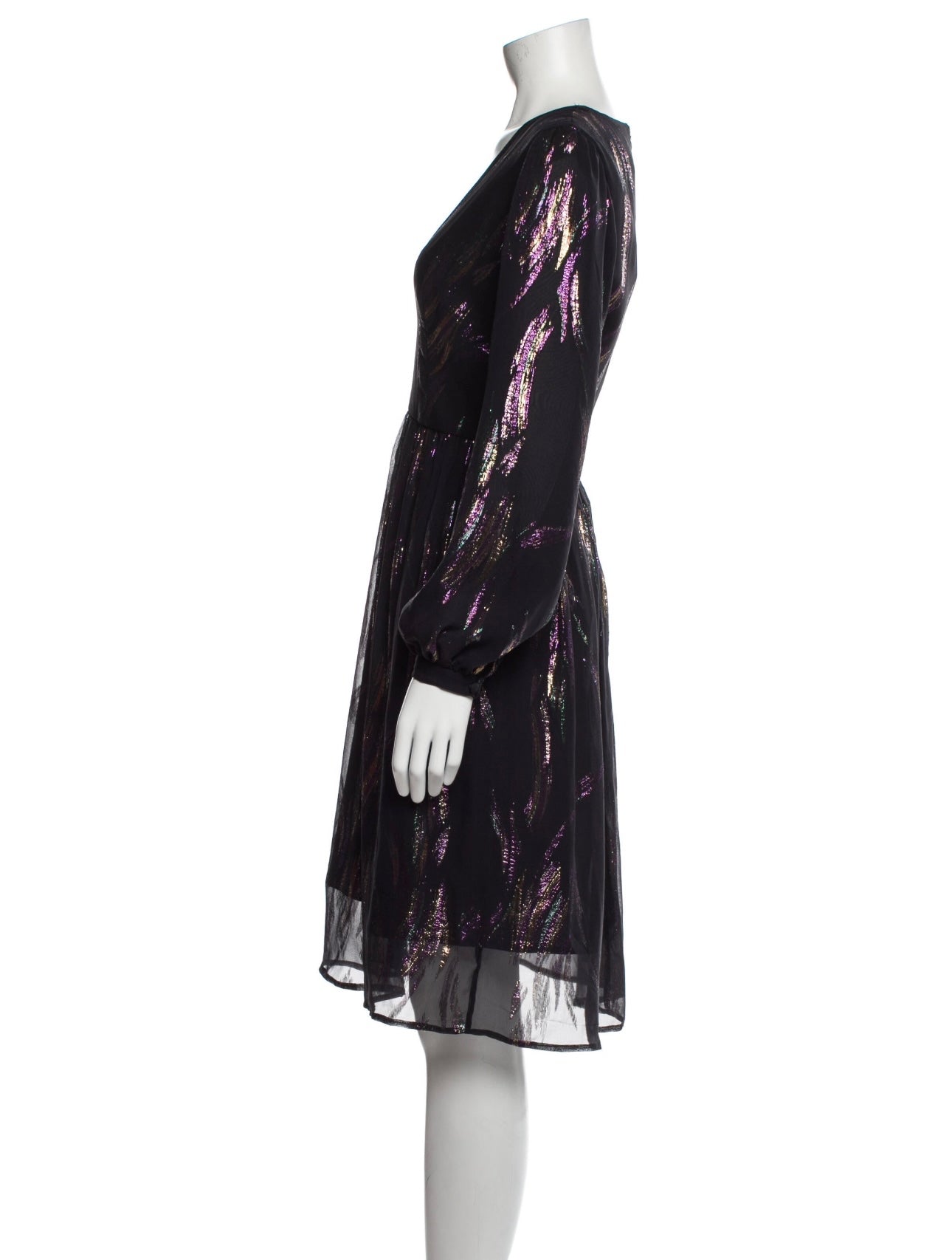 Saloni - Printed Knee-length dress