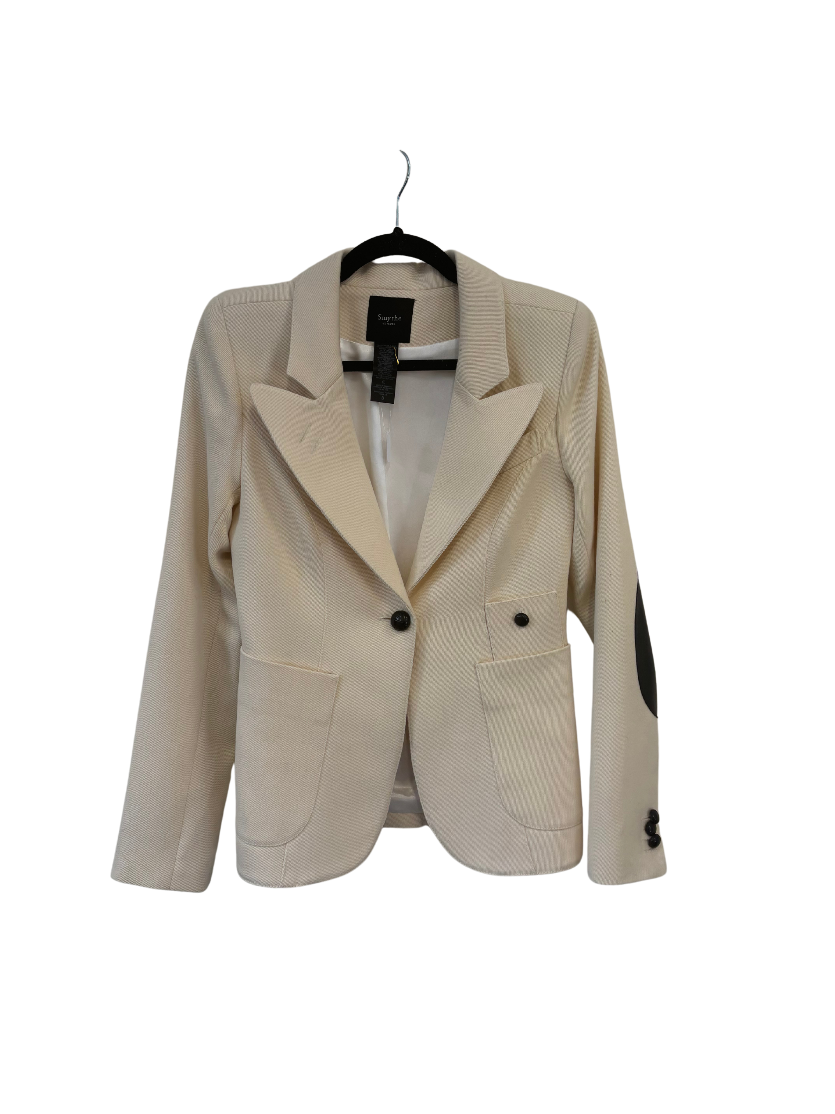 SMYTHE ivory blazer with patches