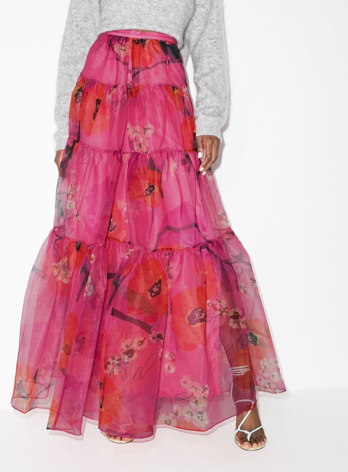 STAUD
Dragon tiered organza skirt