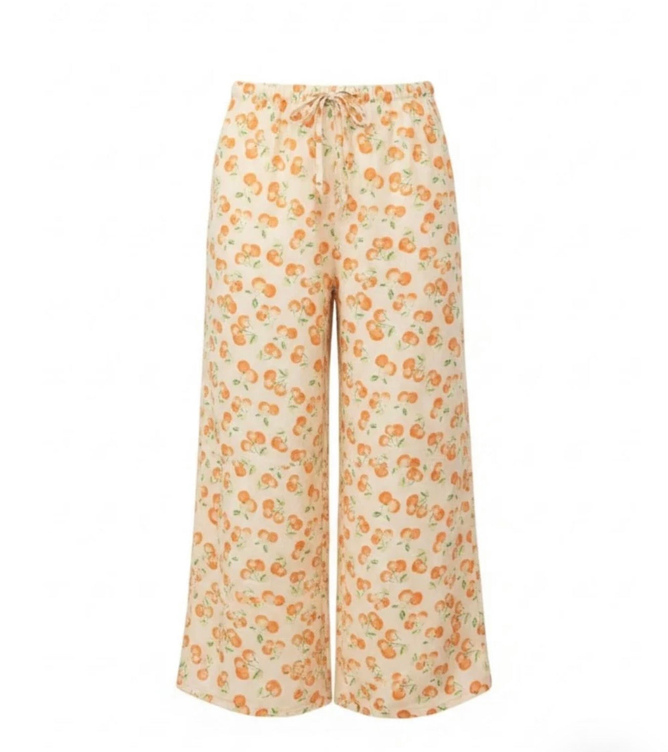 montce cherry sherbet Drawstring Wide-Leg Pant