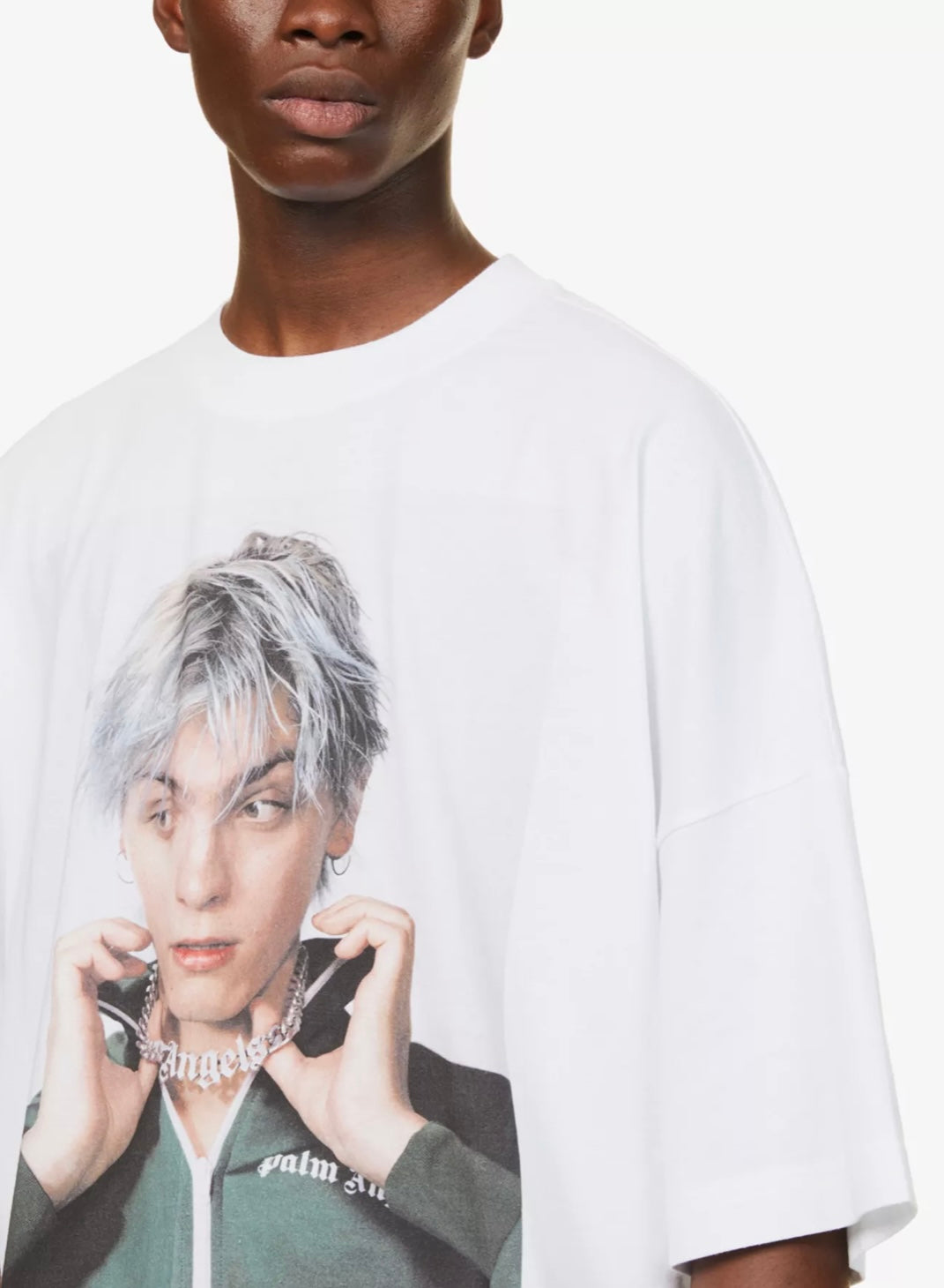 PALM ANGELS
Palm Angels x Sims graphic-print cotton-jersey T-shirt