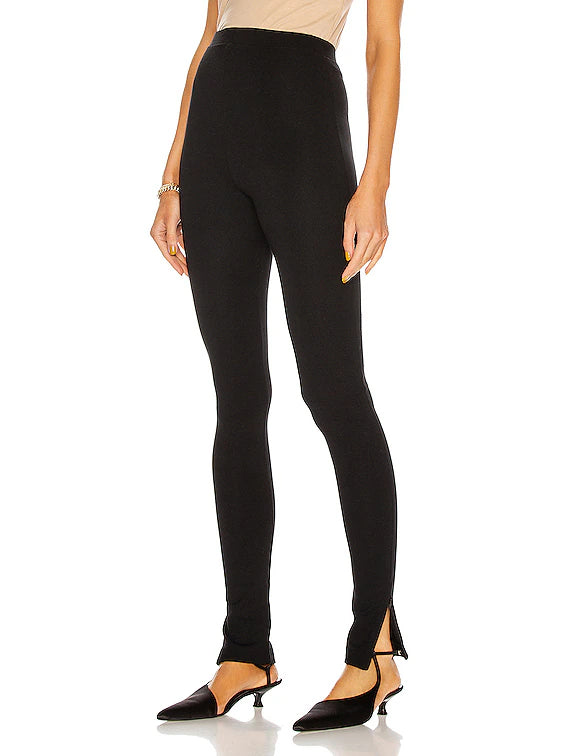 TOTEME black leggings with zips by ankles