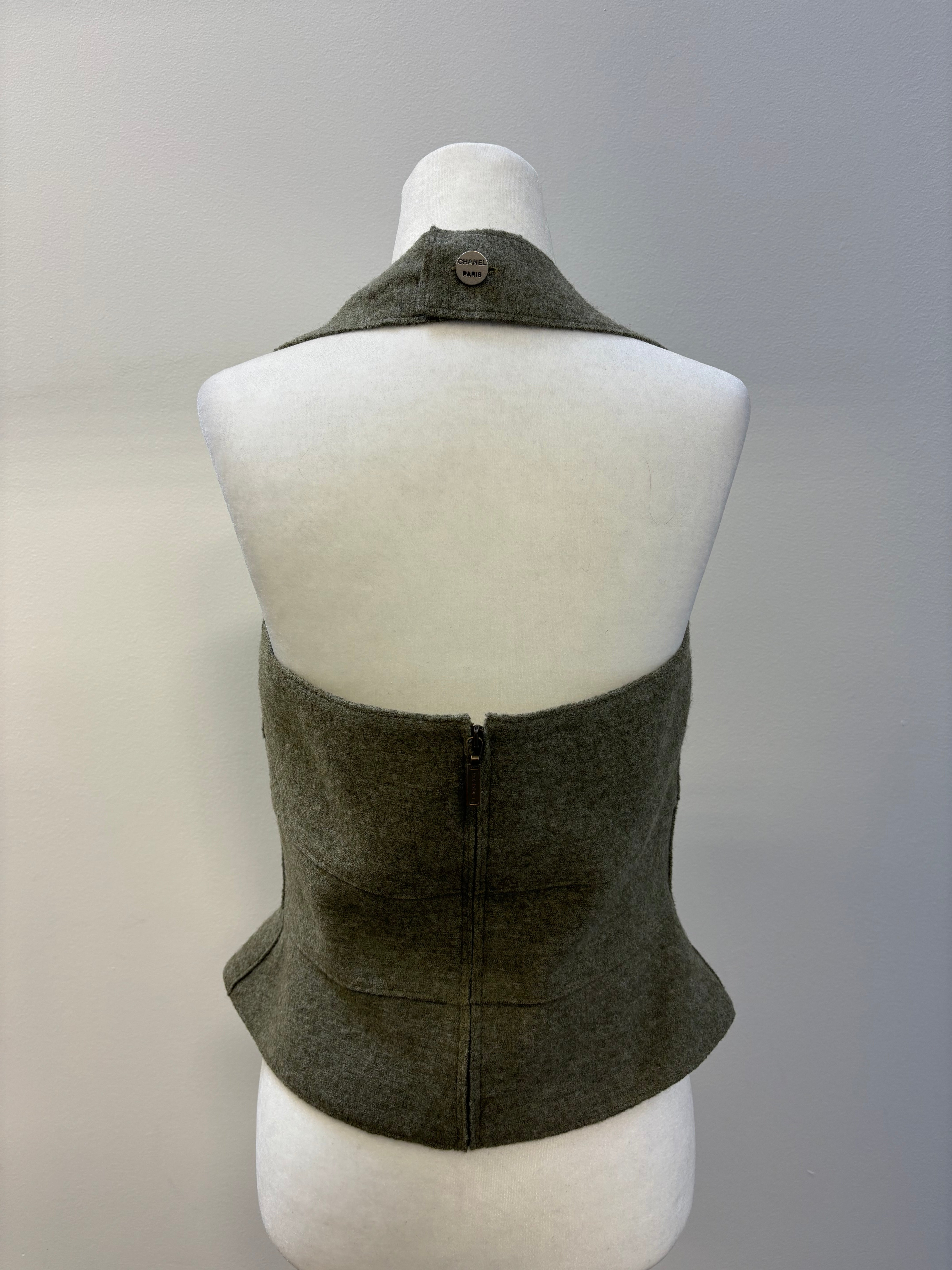 Chanel Wool Halter Neck Top