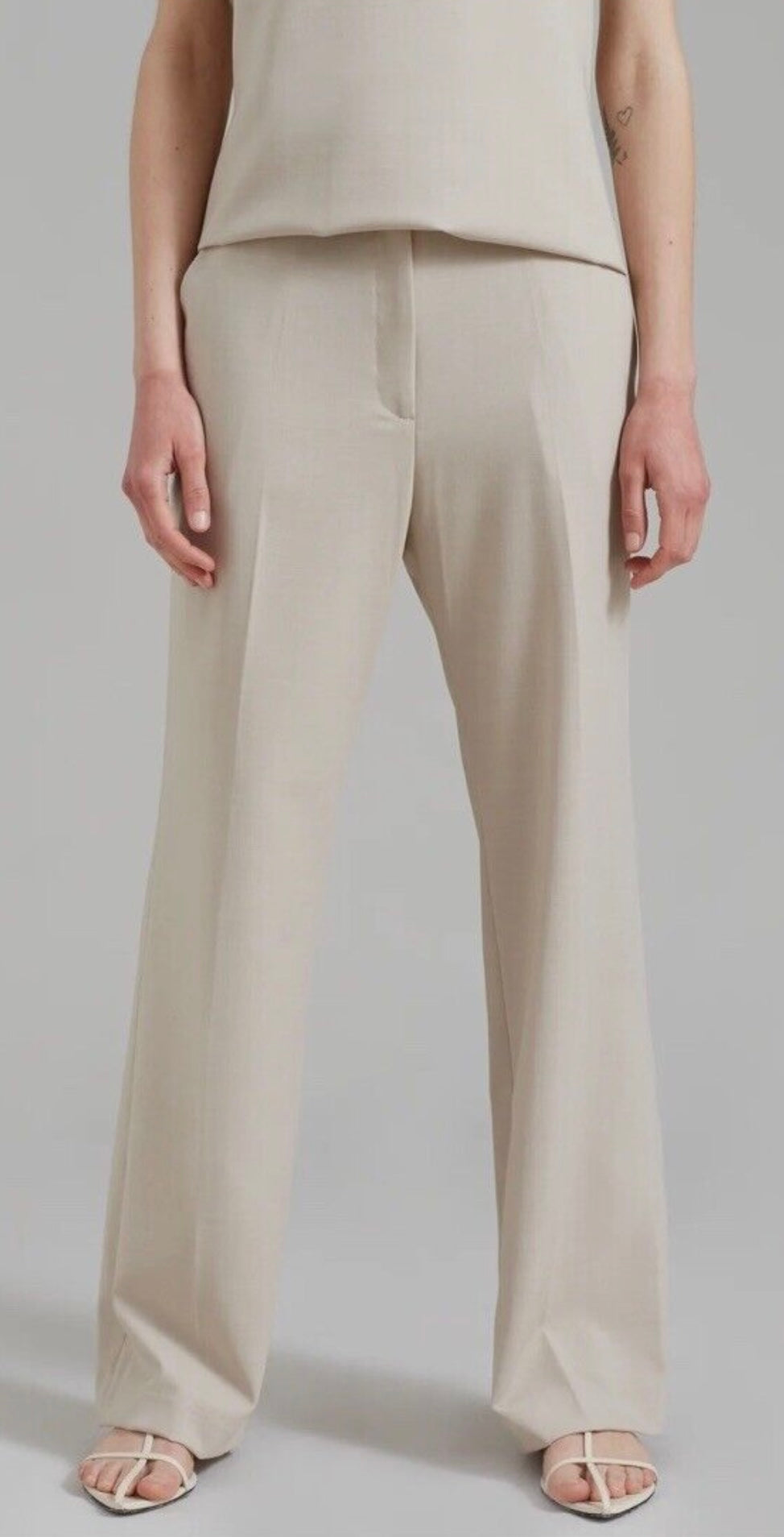 The Frankie Shop Kit Trousers In Beige