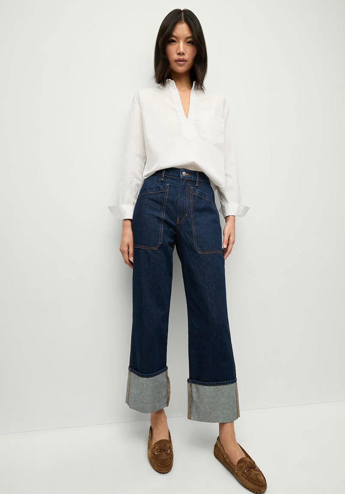 Veronica Beard - Dylan Cuffed Cargo Straight-Leg Jean