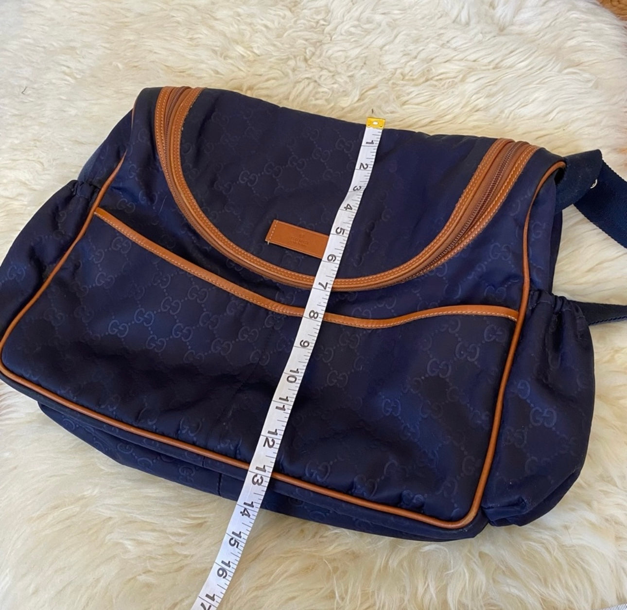 GUCCI - Guccissma Nylon Diaper Bag in Sheen Monogram